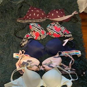 Pink Victoria’s Secret bras 32DD